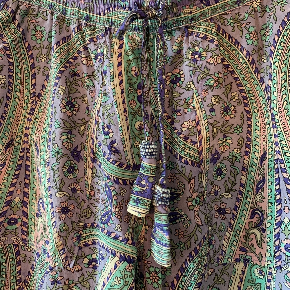 Silk elastic waist pants size small